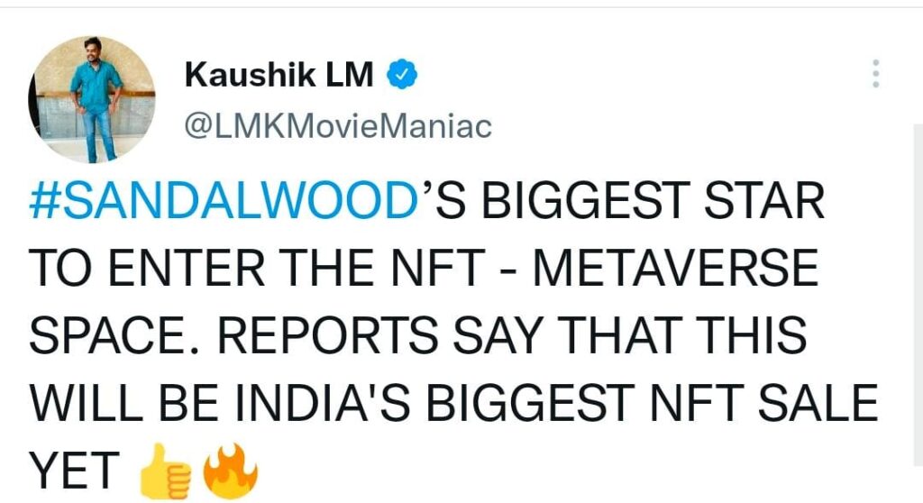 Metaverse, NFT, South Indian movie, multi-D NFTs, KGF-2 NFTs