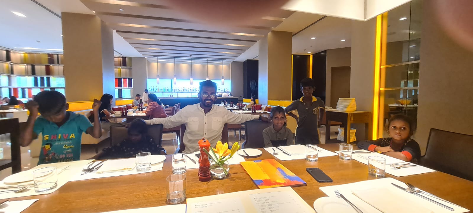 Underprivileged kids got a chance to have lunch in 5 star Oberoi Hotel with Yash Mane