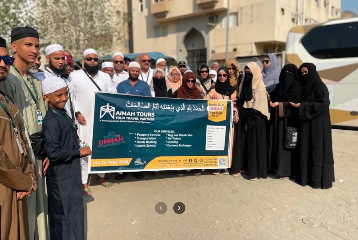 Aimah Tours Remarkable Basic Economy Umrah Package More than 60 Pilgrims Embark on a