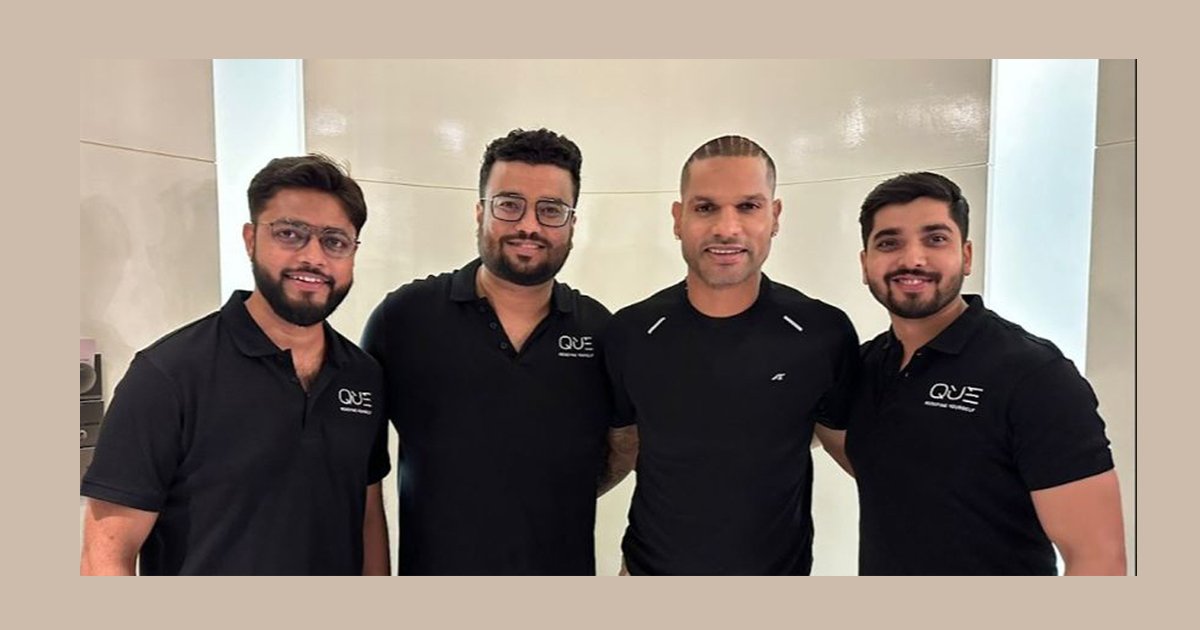 QUE Announces Strategic Investment from Shikhar Dhawan; Joins as Partner and Brand Ambassador