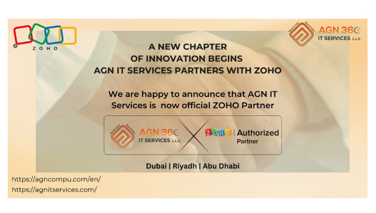 AGN IT Services LLC Secures Official Zoho Partnership to Empower Businesses Across UAE & KSA