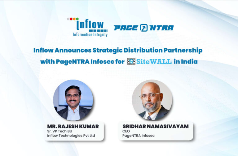 Inflow Technologies Announces Strategic Distribution Partnership with PageNTRA Infosec for SiteWALL WAF in India