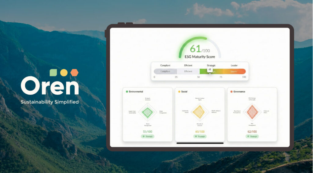 Oren Launches Free, AI-Powered ESG Tool to Help Companies Headstart Their Sustainability Journey