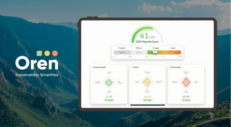Oren Launches Free, AI-Powered ESG Tool to Help Companies Headstart Their Sustainability Journey