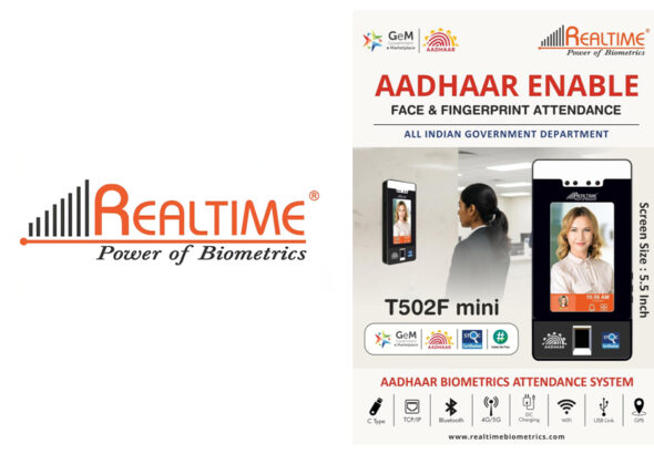 Realtime Biometrics Launches Aadhaar-Enabled  face recognition & fingerprint Biometric Attendance System T502F Mini