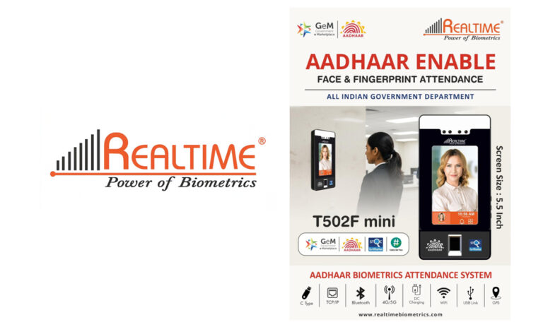 Realtime Biometrics Launches Aadhaar-Enabled  face recognition & fingerprint Biometric Attendance System T502F Mini