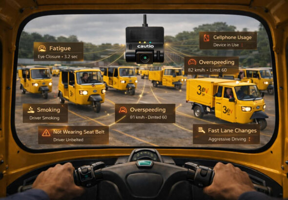 3ev Industries, 3eco Systems to Equip 10,000+ Electric Three-Wheelers with Cautio AI-powered Dash cams as
