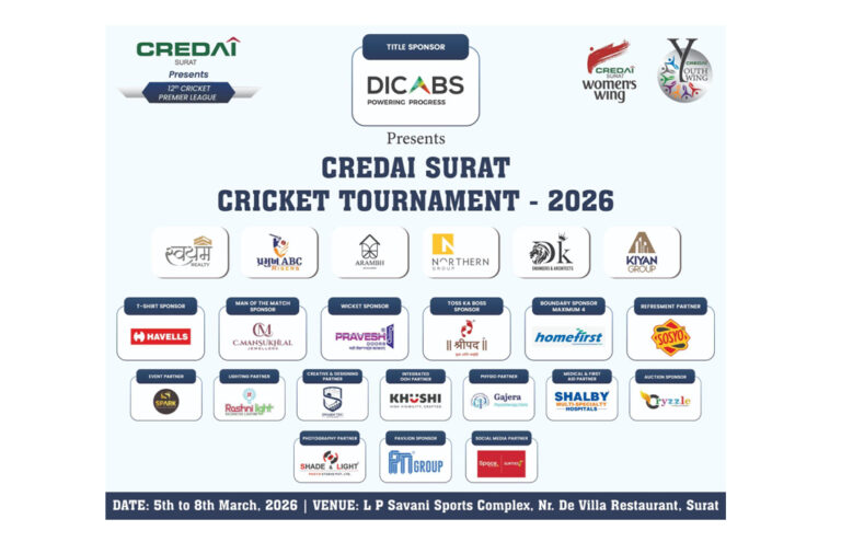 CREDAI Surat 12th Cricket Tournament 2026