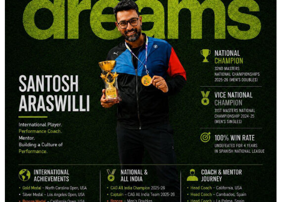 Why Santosh Araswilli Is More Than an International Table Tennis Player - He’s Building