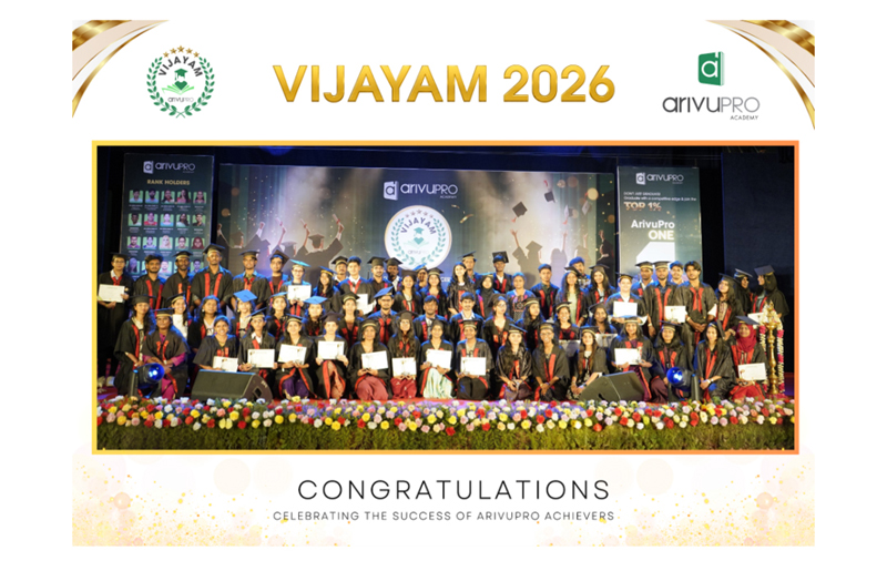 Vijayam 2026 ArivuPro Academy Celebrated the Success of Future Finance and Business Leaders