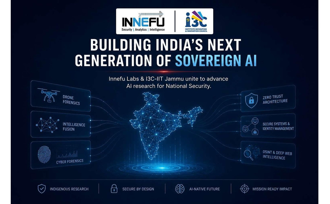 Innefu Labs Pushes the Frontier of Sovereign AI for National Security with I3C-IIT Jammu Research Alliance